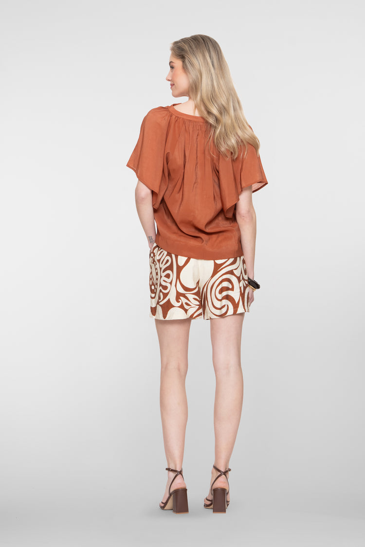Geisha Shorts mit Bi-Color Swirlprint