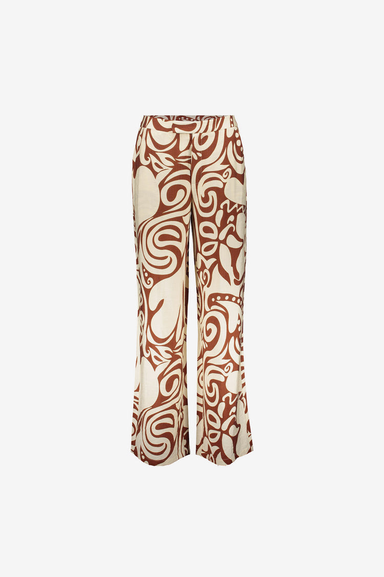 Geisha Pantalon mit Bi-Color Swirlprint