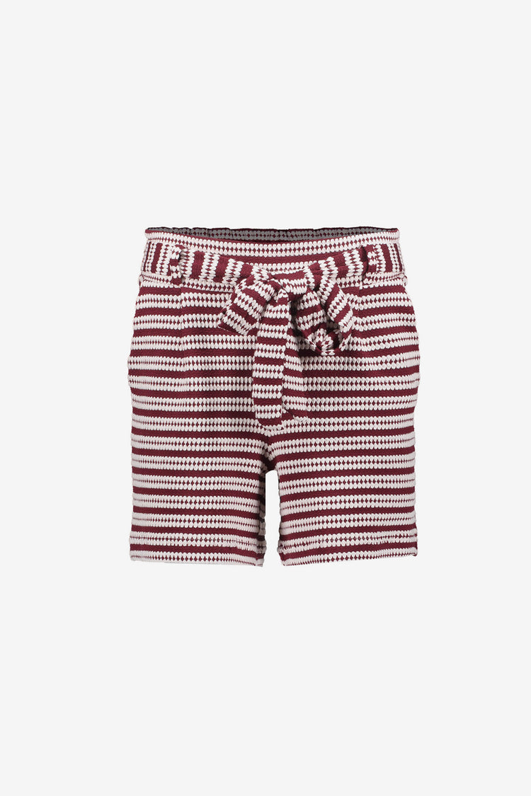 Geisha Shorts mit Streifenmuster und Bindegürtel