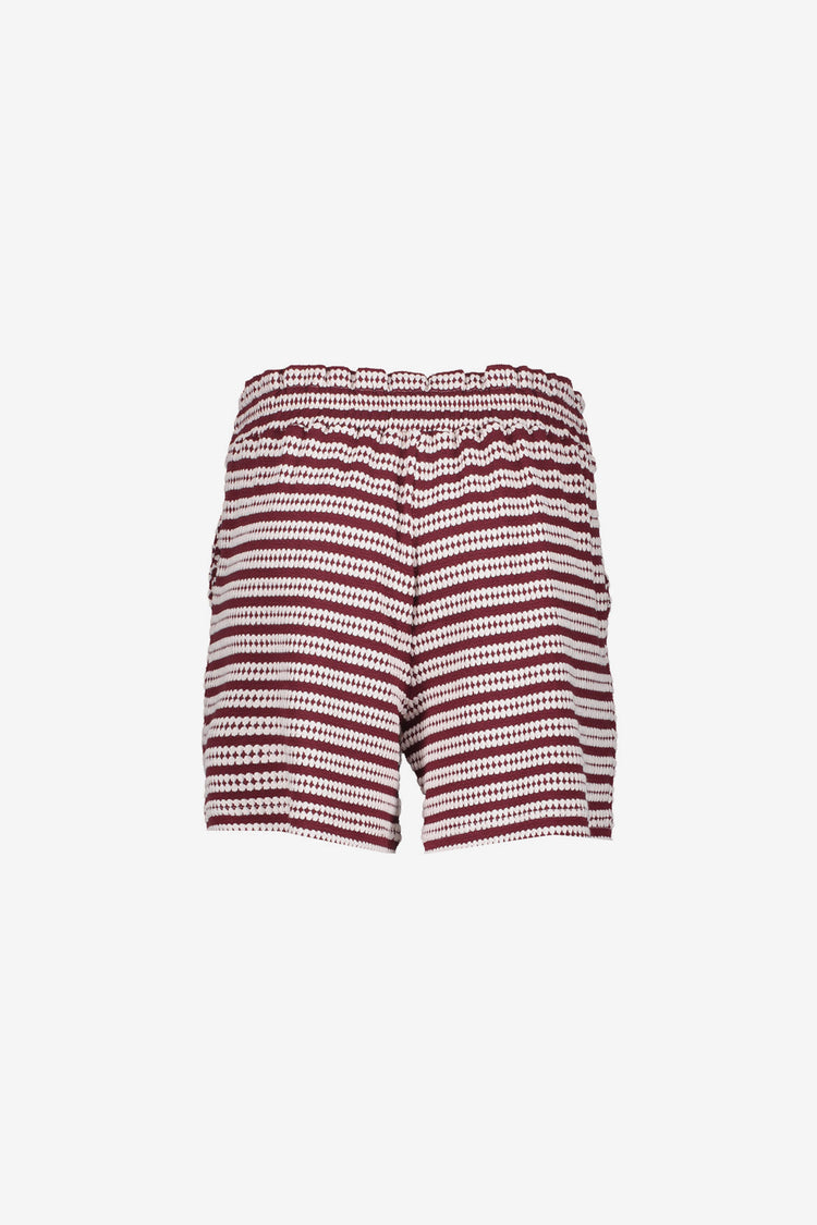 Geisha Shorts mit Streifenmuster und Bindegürtel