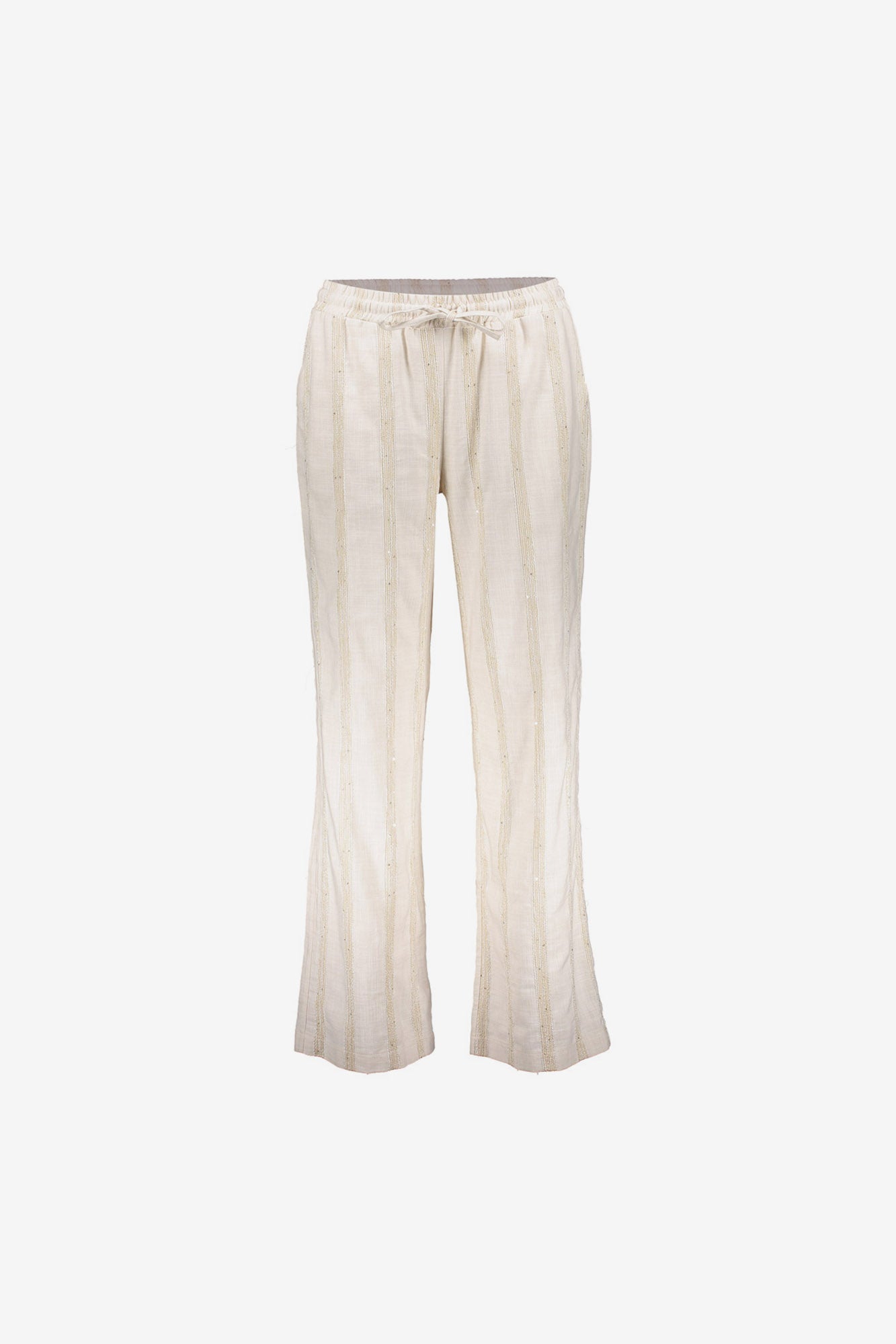 Geisha Hose mit Streifenmuster und subtiler Schimmeroptik