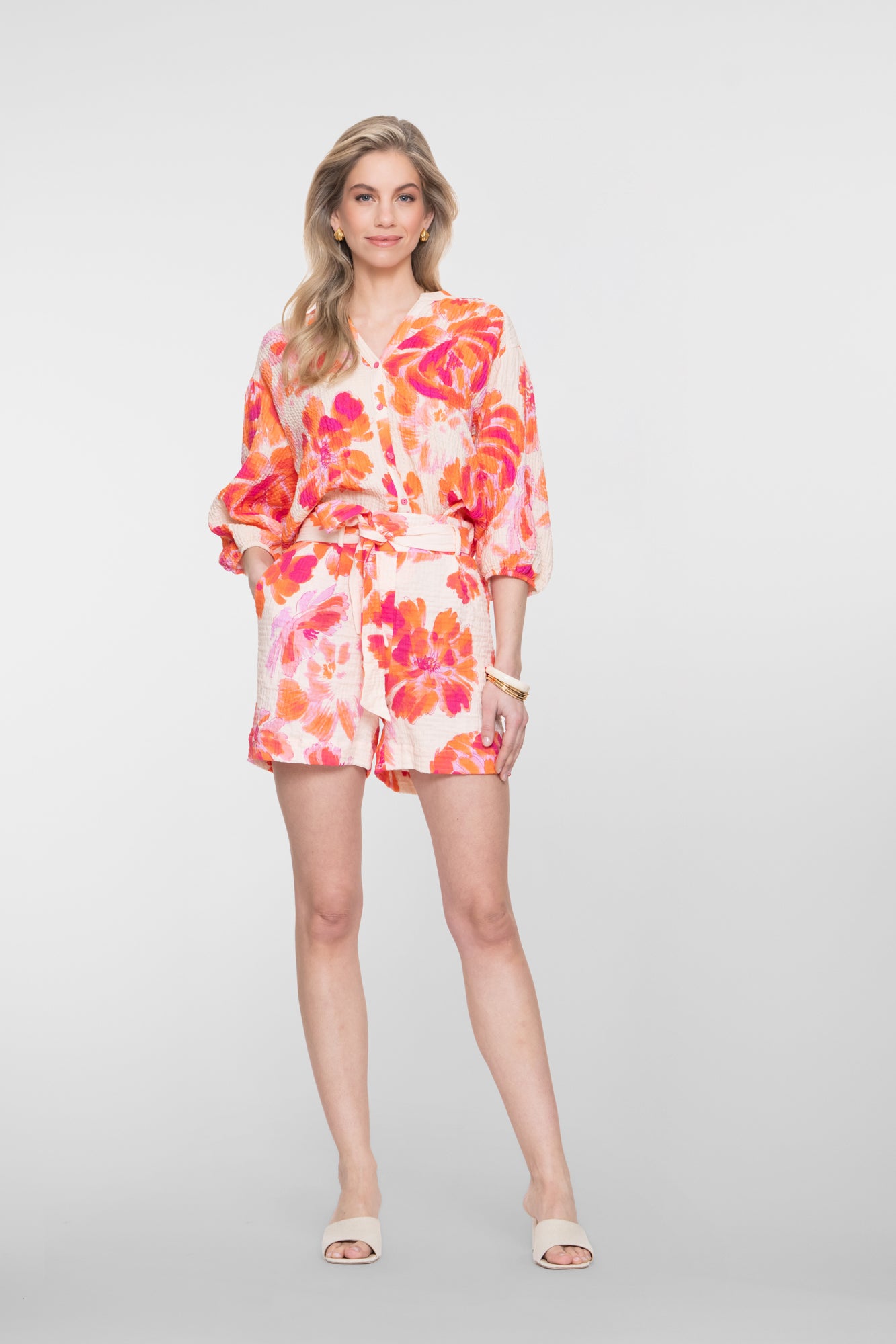 Bunte Geisha Musselin Shorts