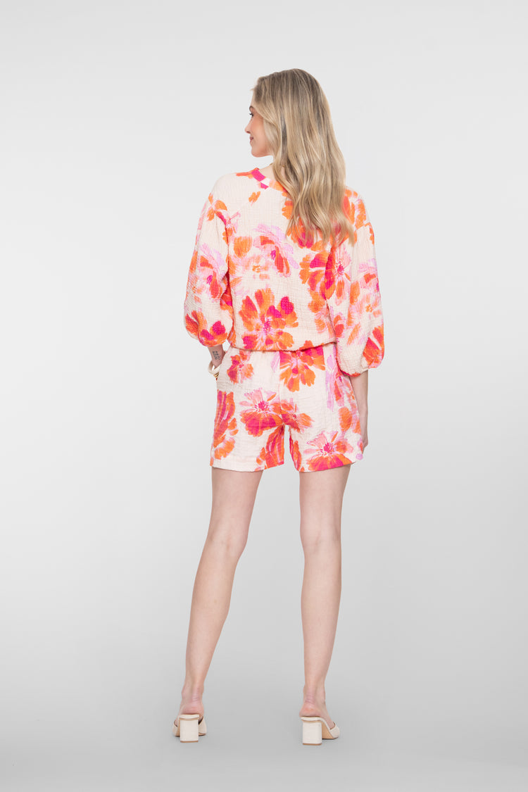 Bunte Geisha Musselin Shorts