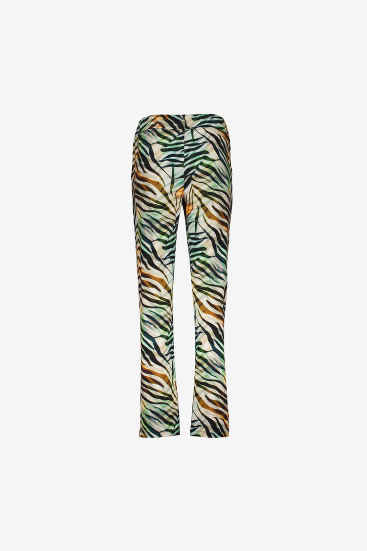 Geisha Hose mit tropischem Print und geradem Bein