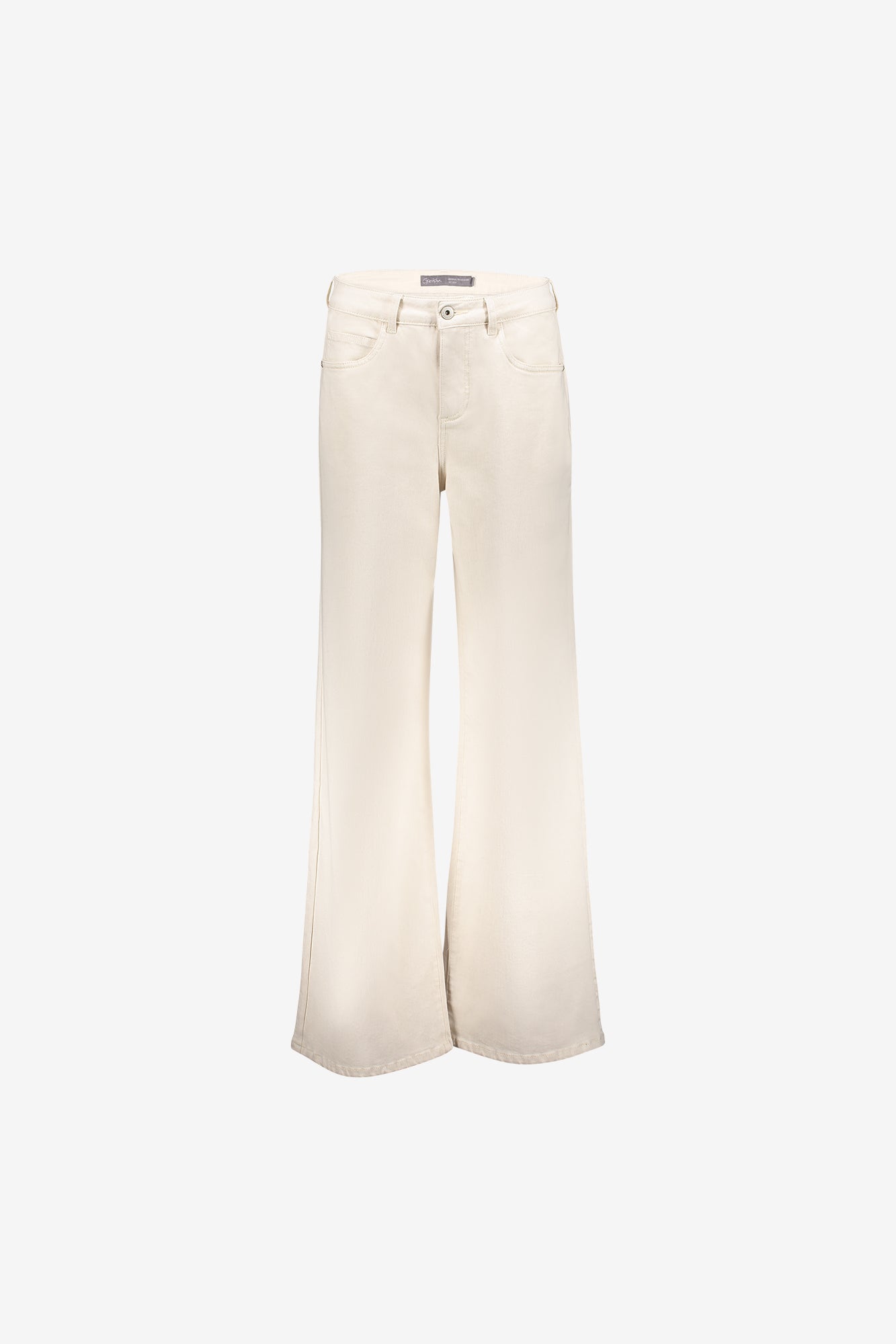 Geisha weiße Wide Leg Jeans mit hoher Taille und bequemer Passform