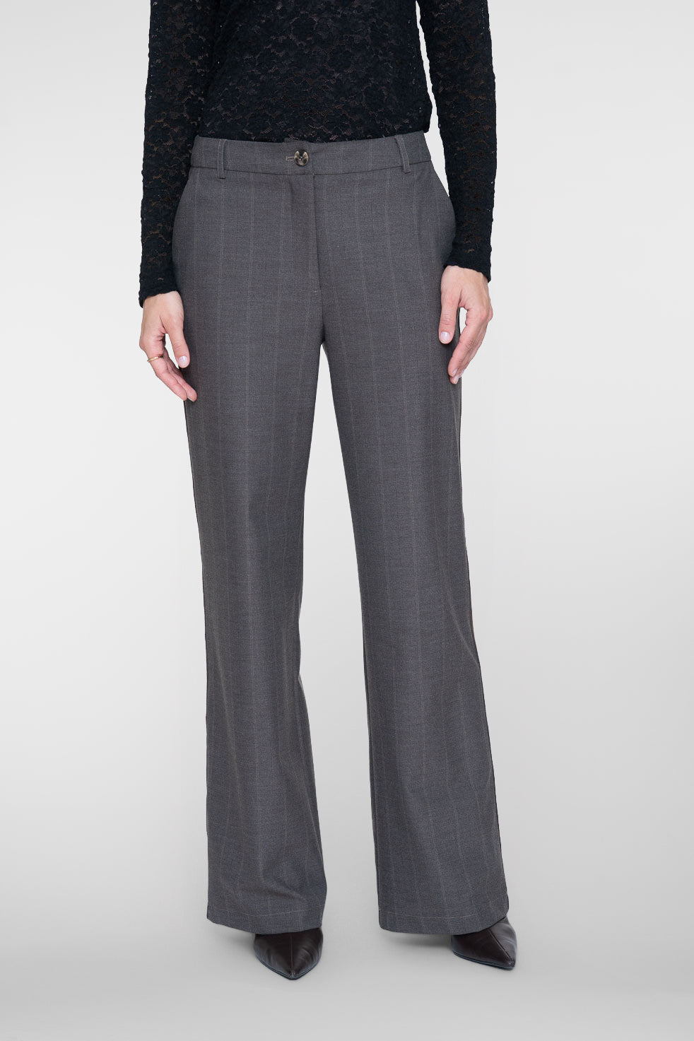 Geisha Wide Leg Pantalon mit Nadelstreifen und Seitenstreifen