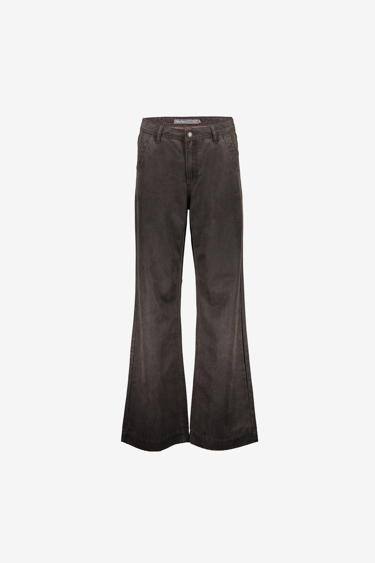 Geisha braune Jeans mit hoher Taille und gerader Passform