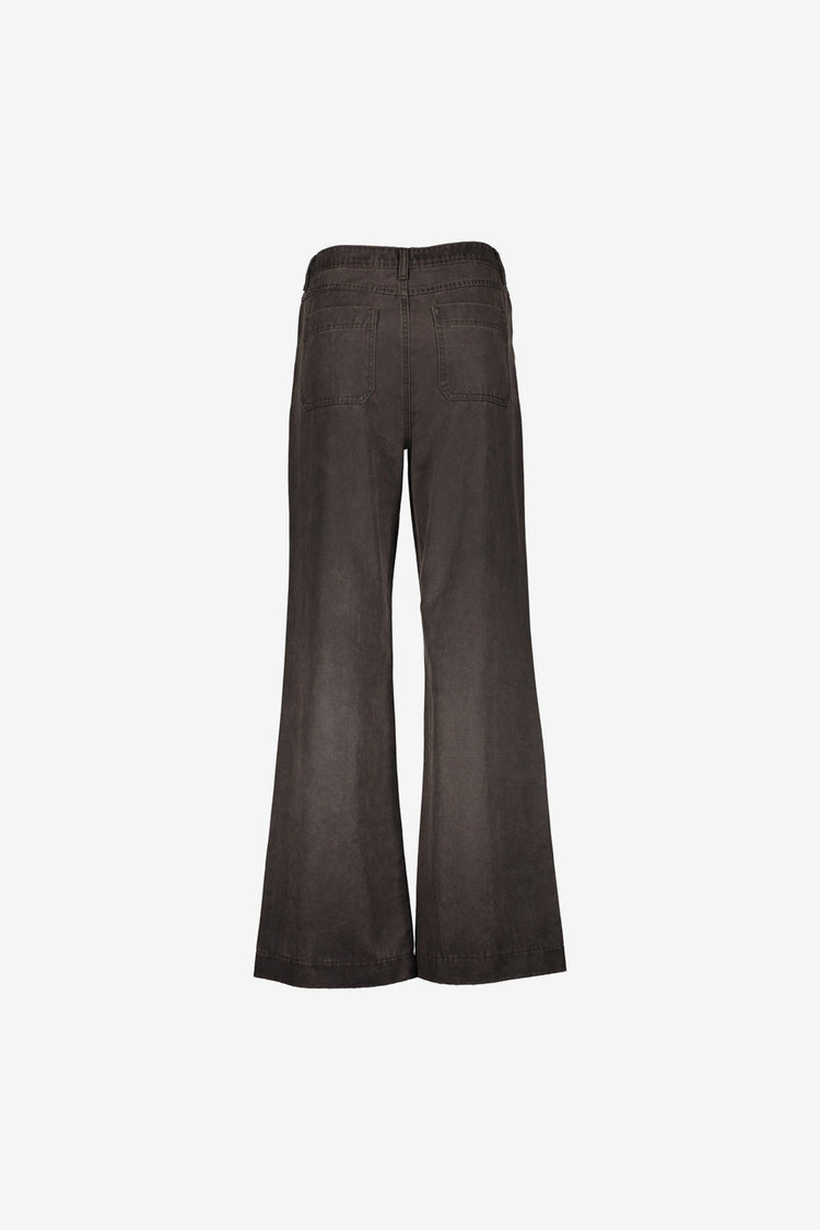 Geisha braune Jeans mit hoher Taille und gerader Passform