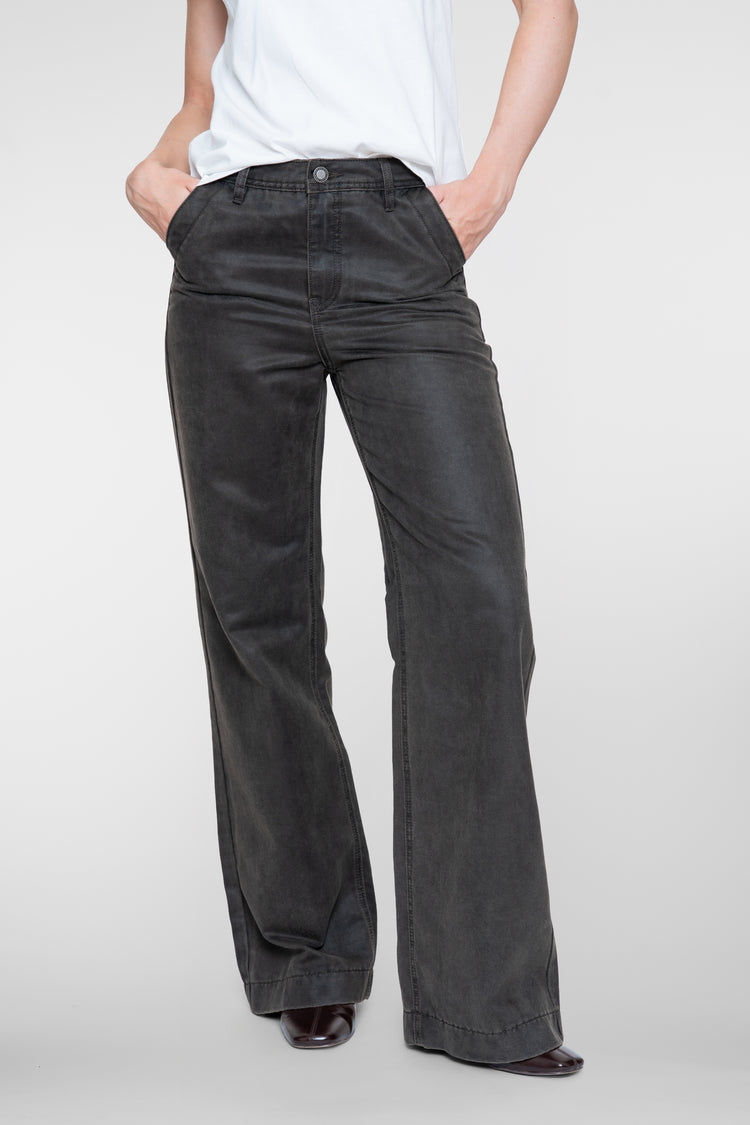 Geisha braune Jeans mit hoher Taille und gerader Passform