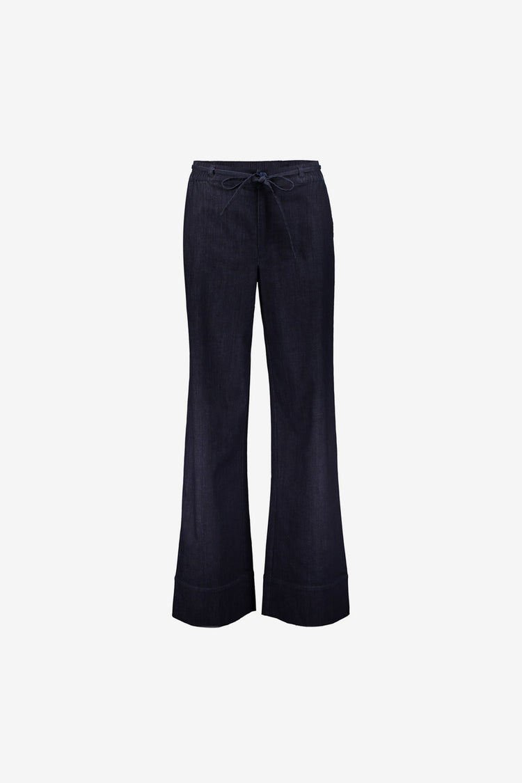 Geisha wide leg jeans met striksluiting en wijde pijpen