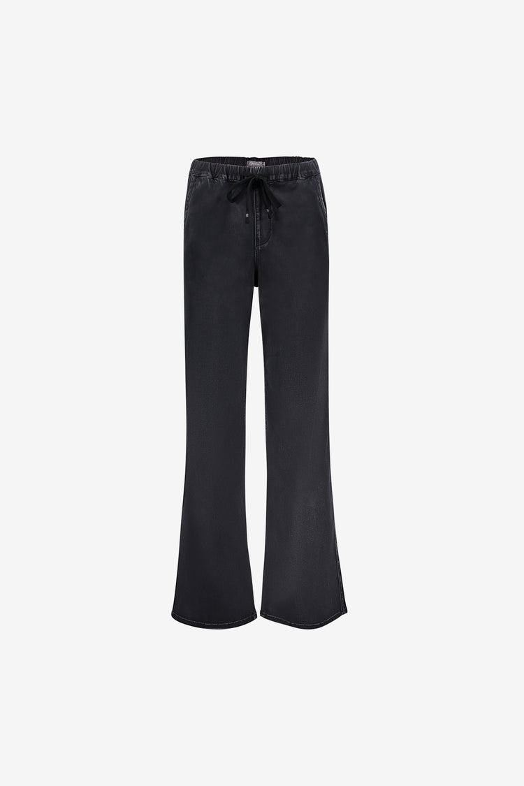 Geisha Wide Leg Jeans mit Kordeldetail und bequemem Bund