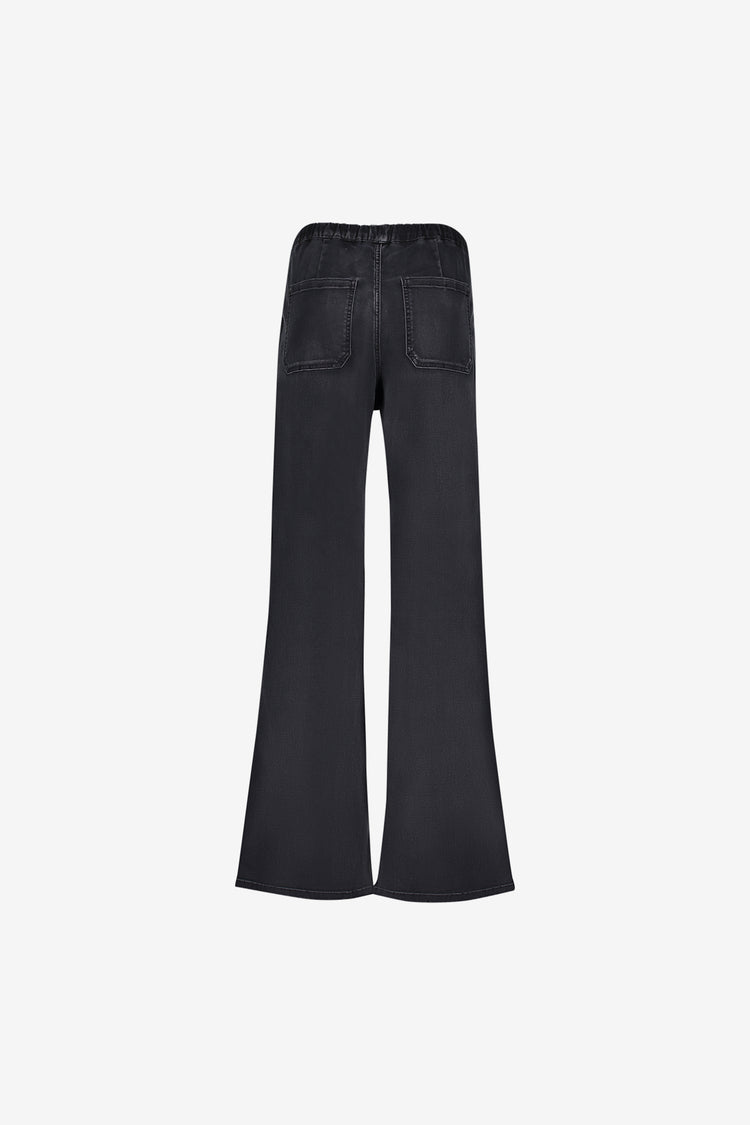 Geisha Wide Leg Jeans mit Kordeldetail und bequemem Bund