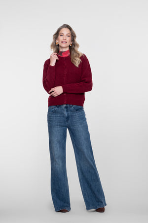 Geisha Wide Leg Jeans mit hoher Taille