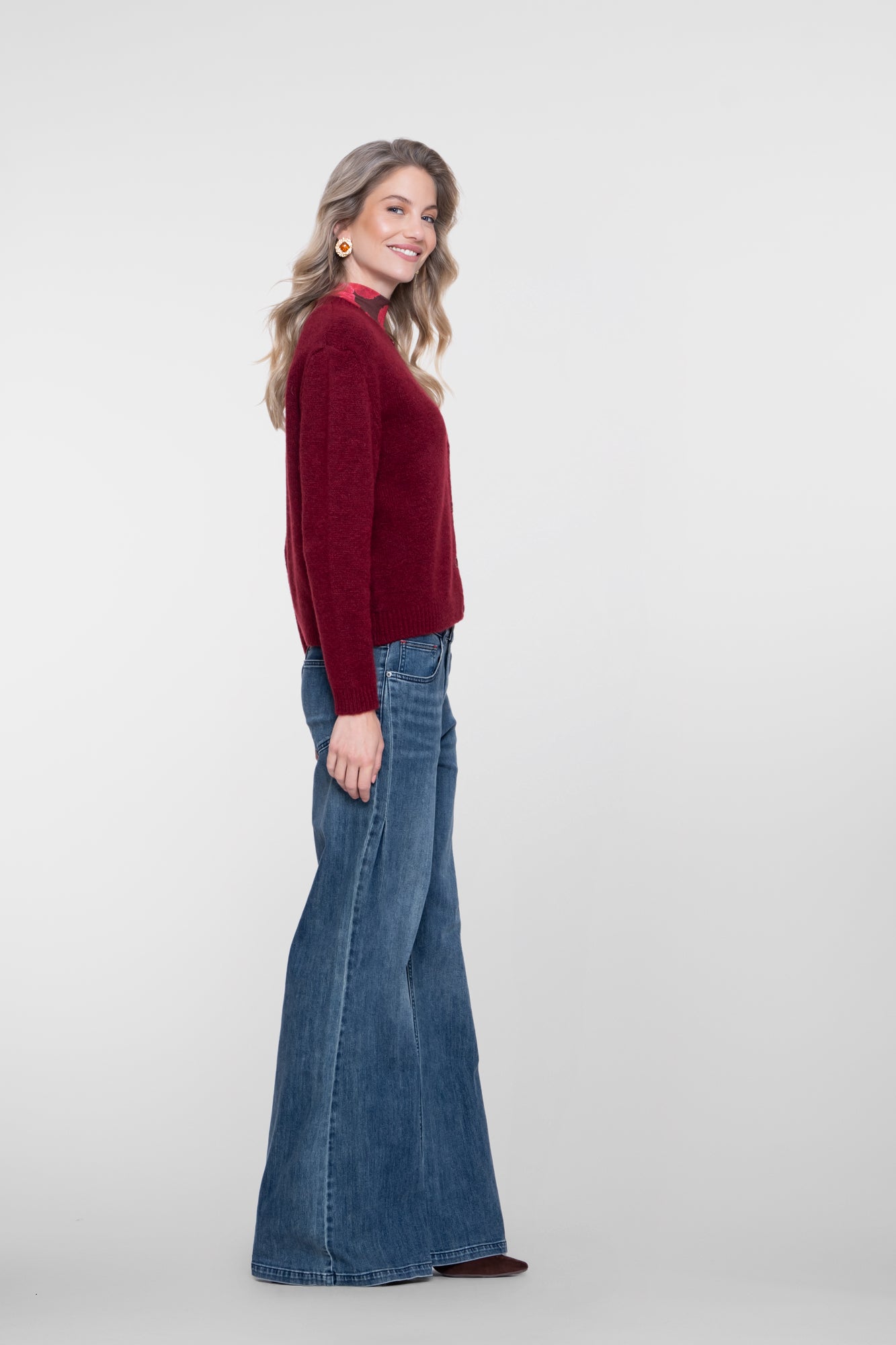 Geisha Wide Leg Jeans mit hoher Taille