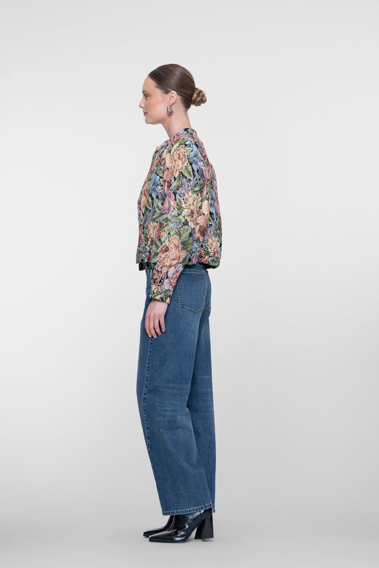 Geisha Barrel Jeans mit Ziernähten