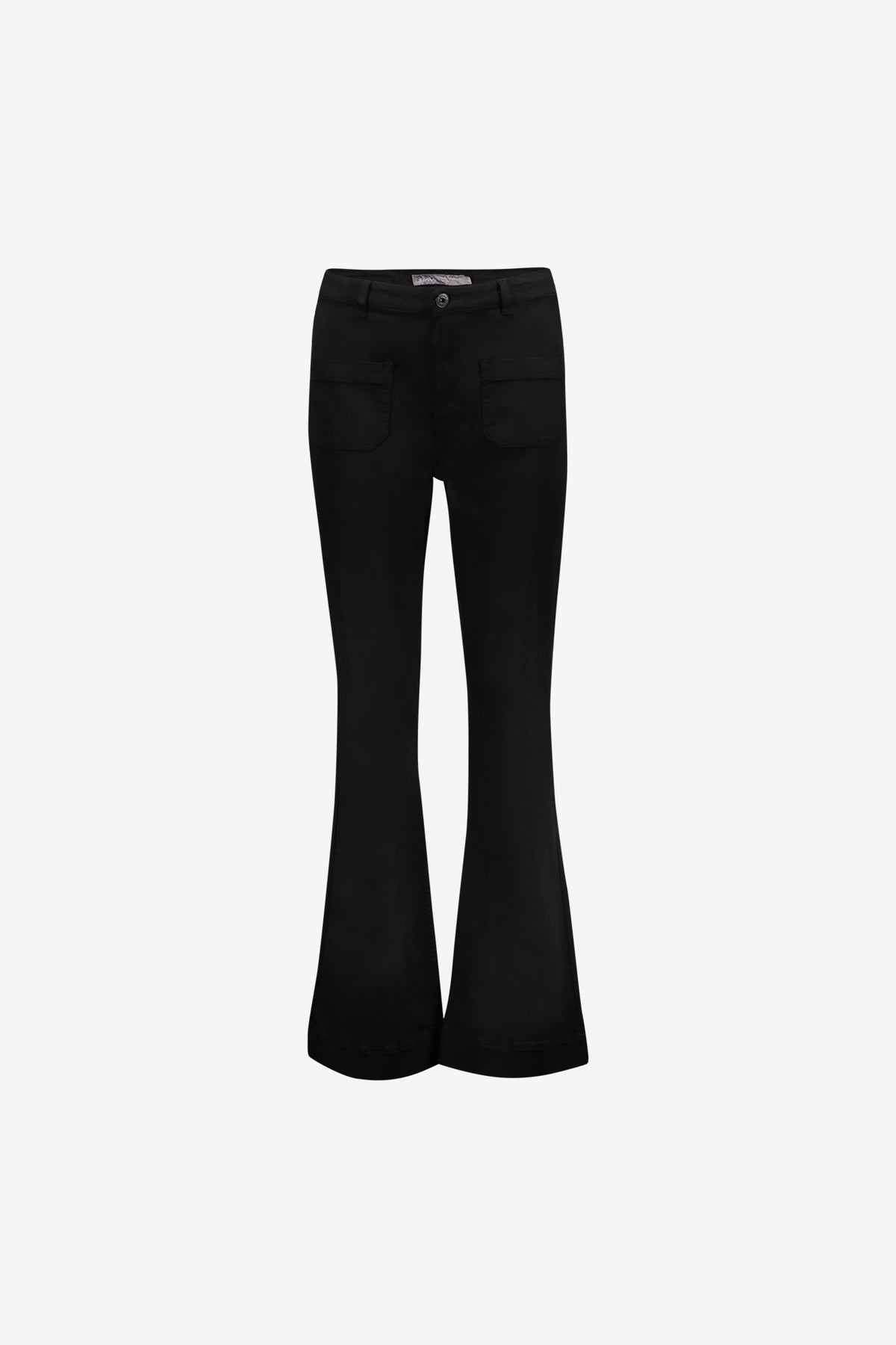 Geisha schwarze Flared Jeans mit hoher Taille