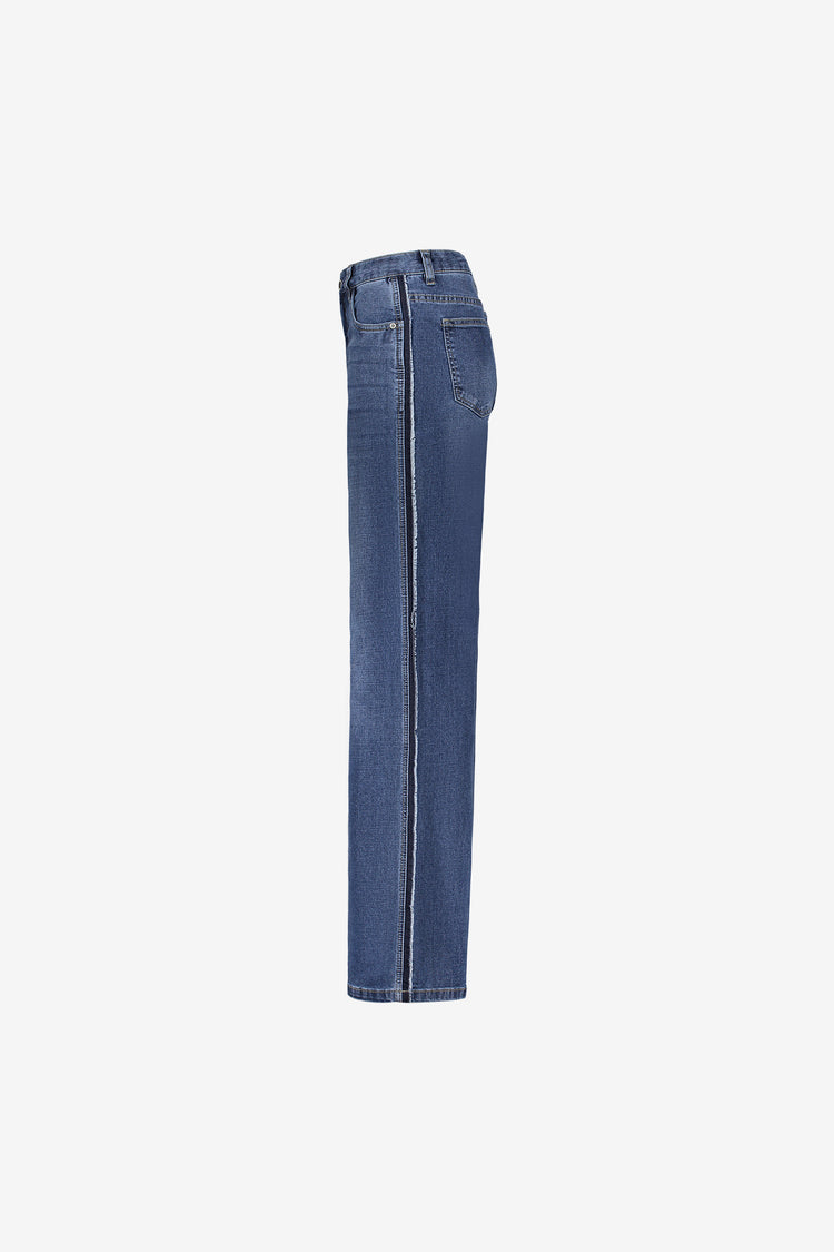 Geisha Damen Straight Leg Jeans mit Seitenstreifen