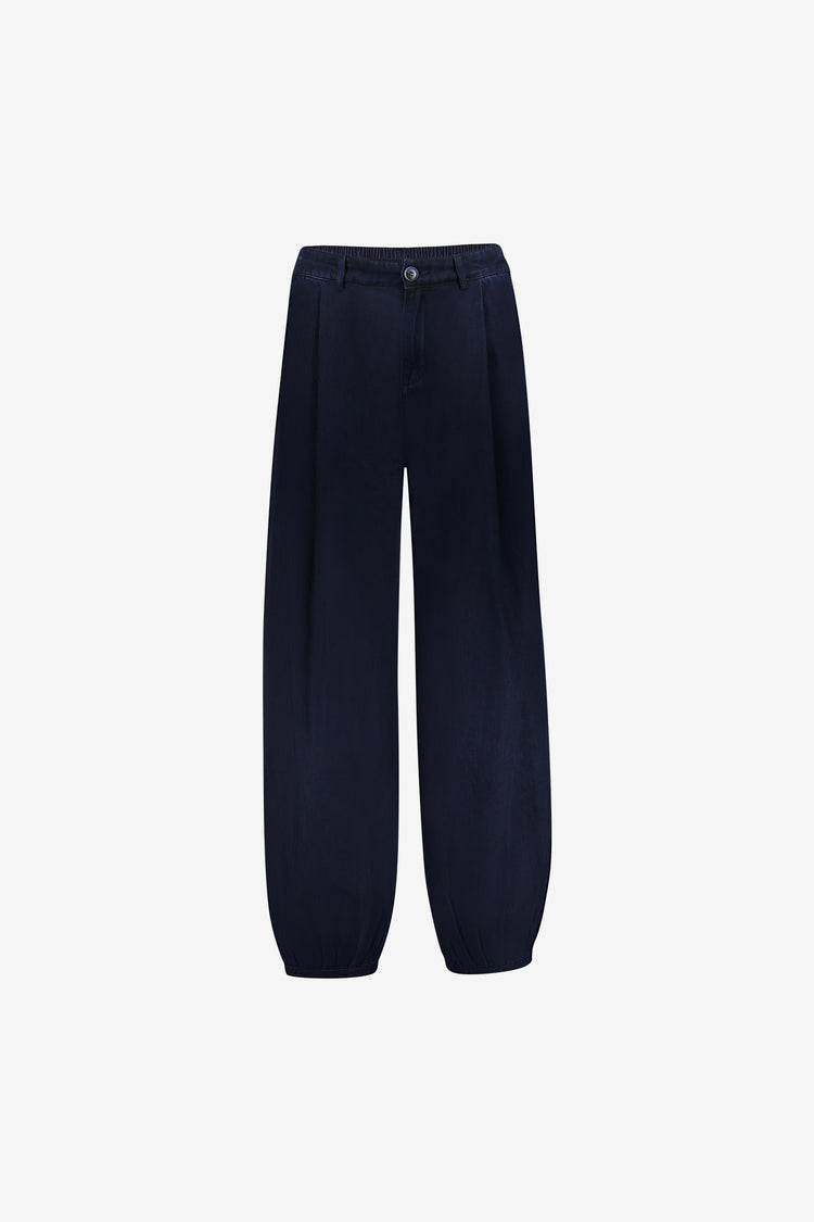 Geisha jeans met ballonpasvorm en elastische details