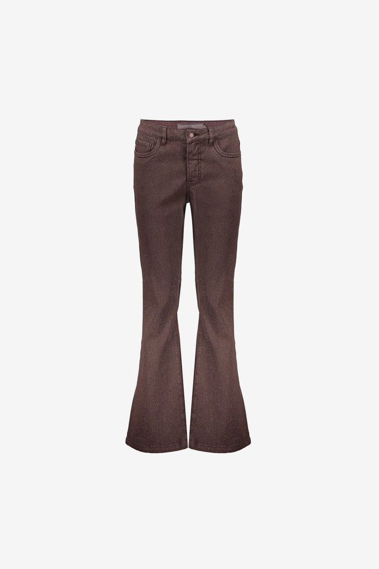 Geisha Mid Waist Flare Jeans mit dezentem Glitzer