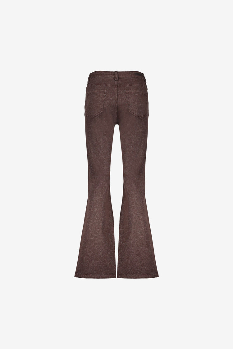 Geisha Mid Waist Flare Jeans mit dezentem Glitzer