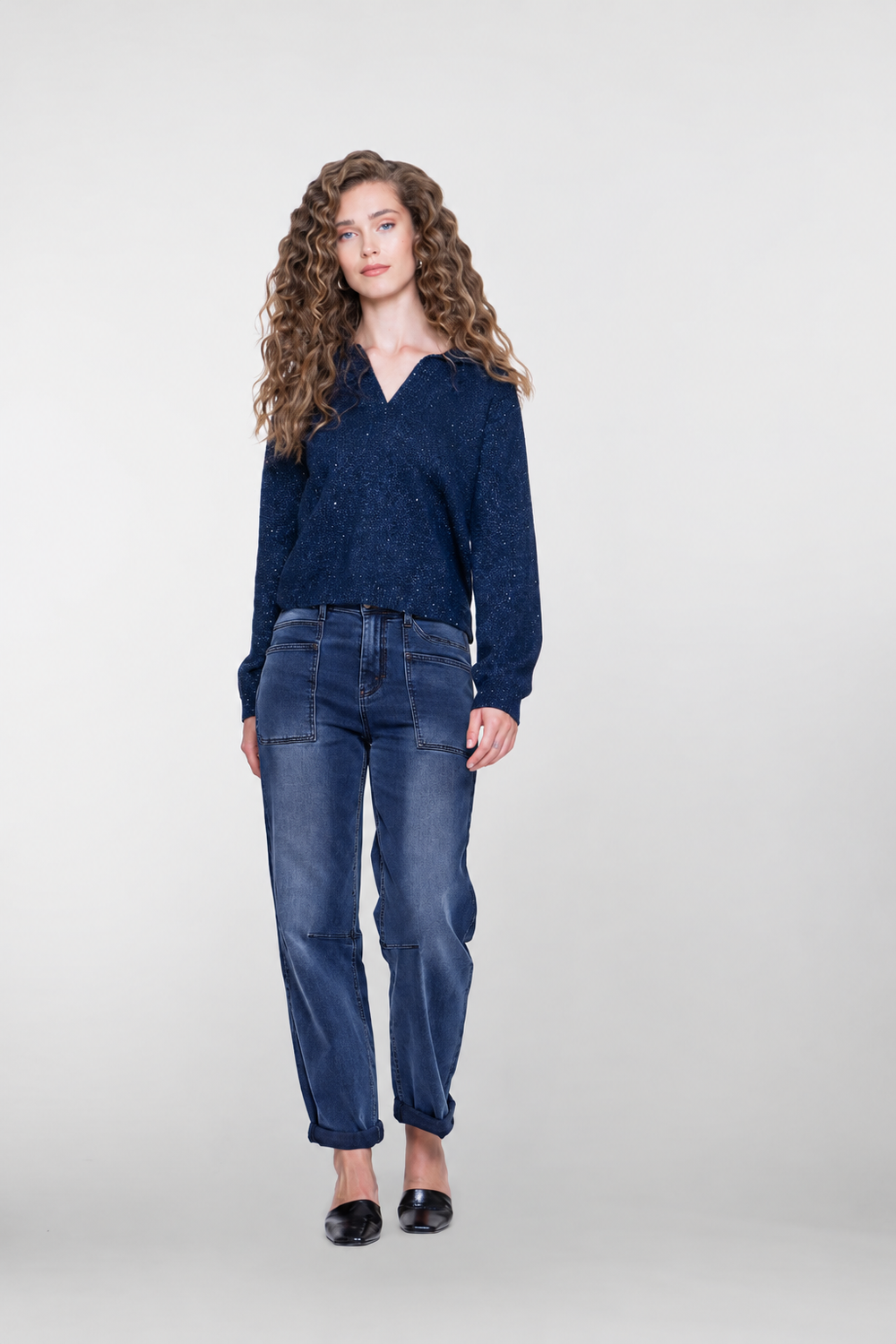 Geisha Baggy Jeans mit großen Taschen