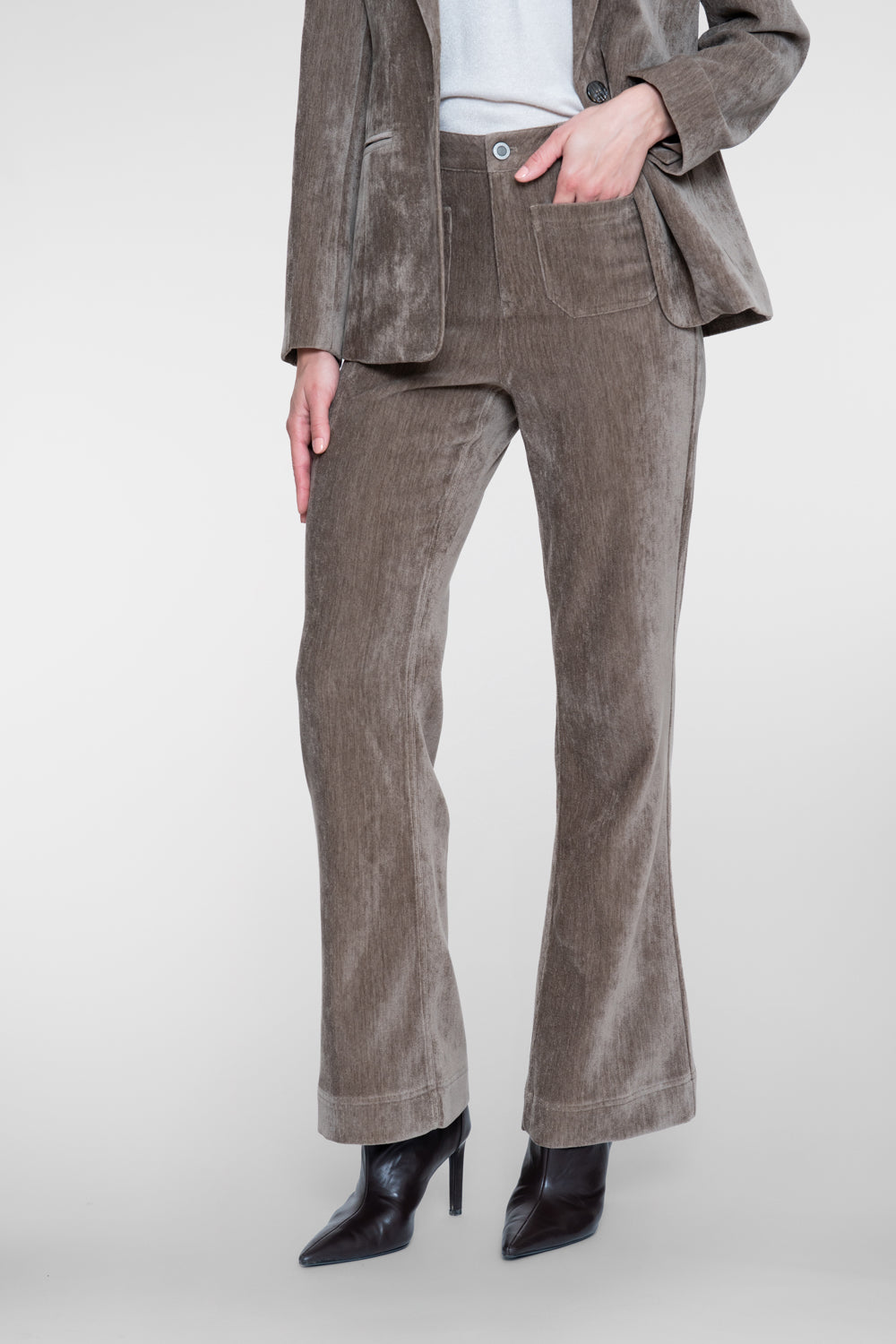 Geisha Velours-Pantalon mit elastischem Bund