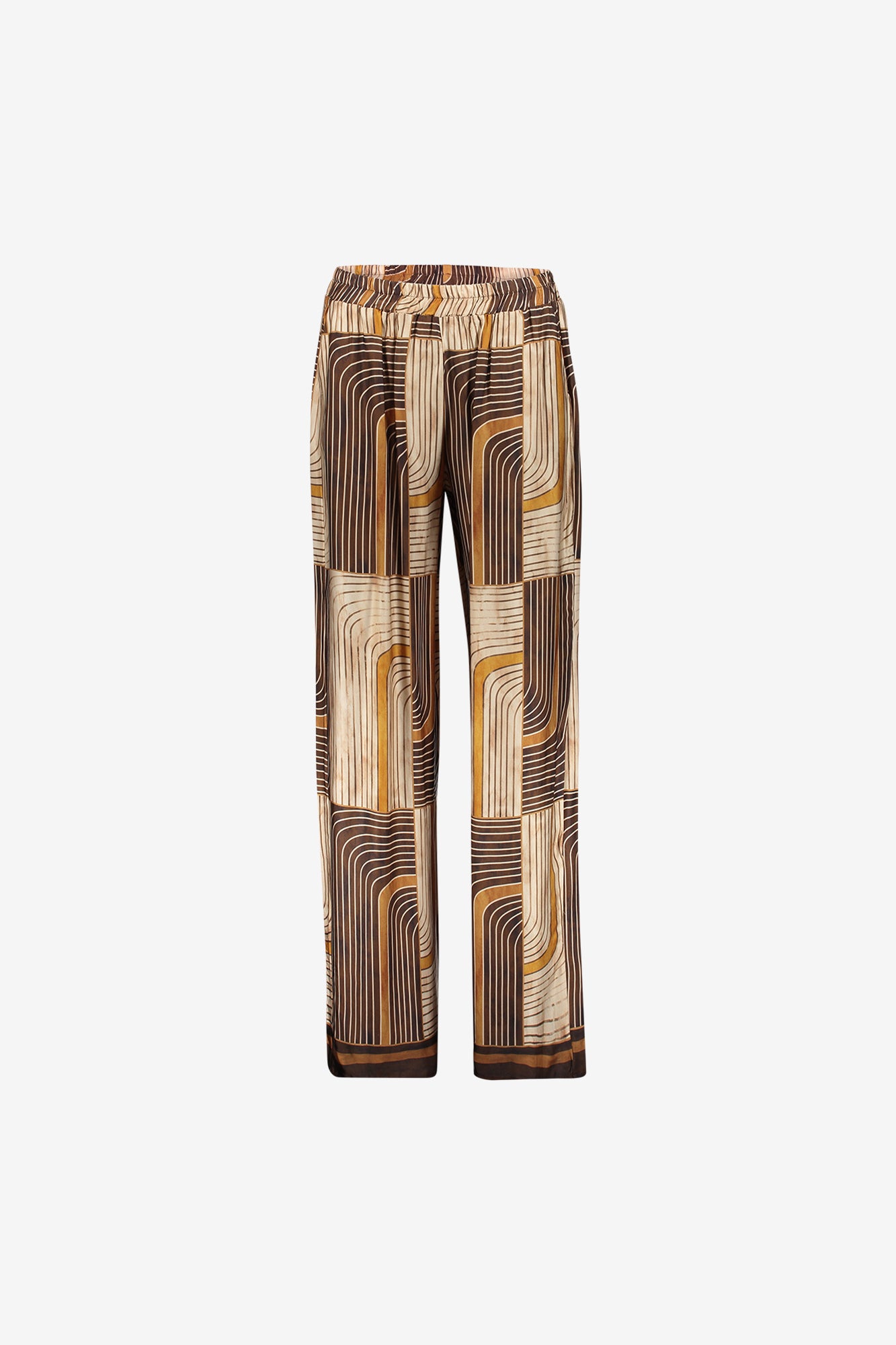 Geisha Damen-Pantalon mit grafischem Print und bequemem Elastikbund