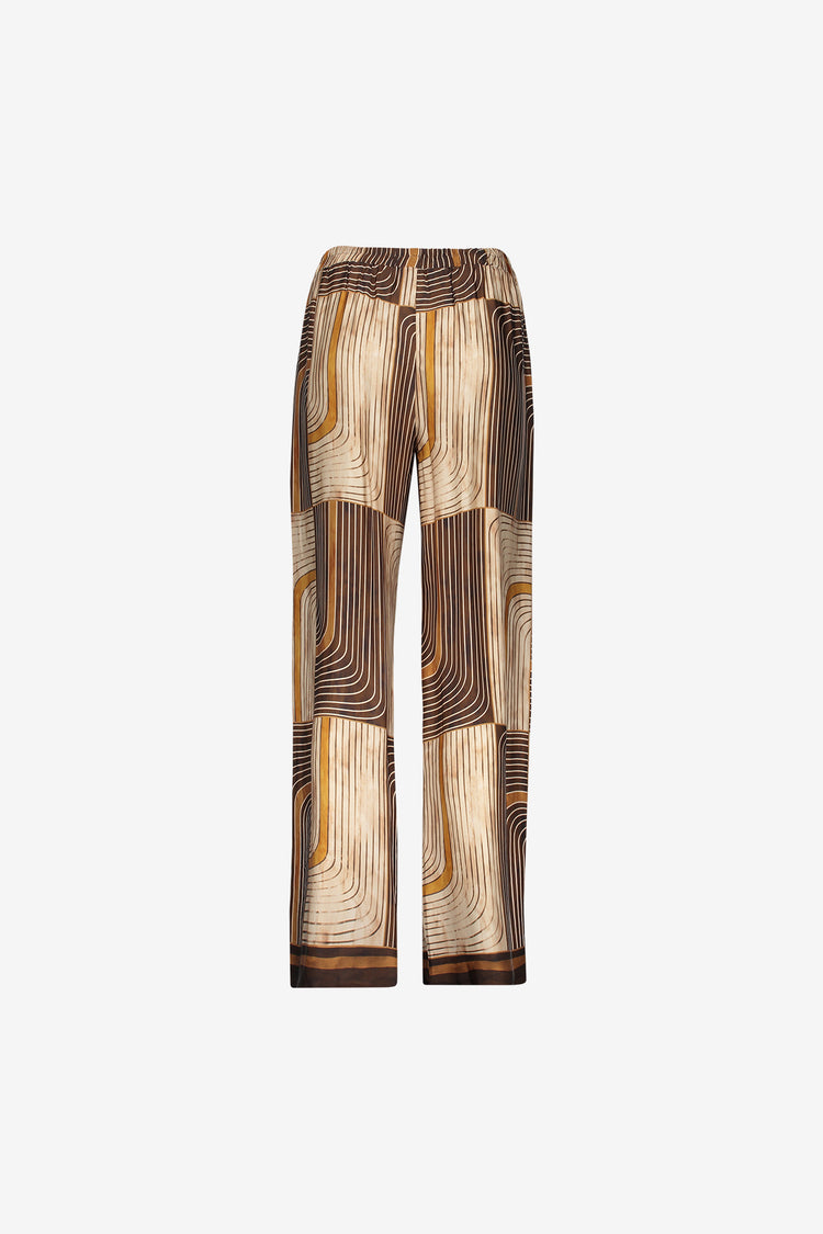 Geisha Damen-Pantalon mit grafischem Print und bequemem Elastikbund