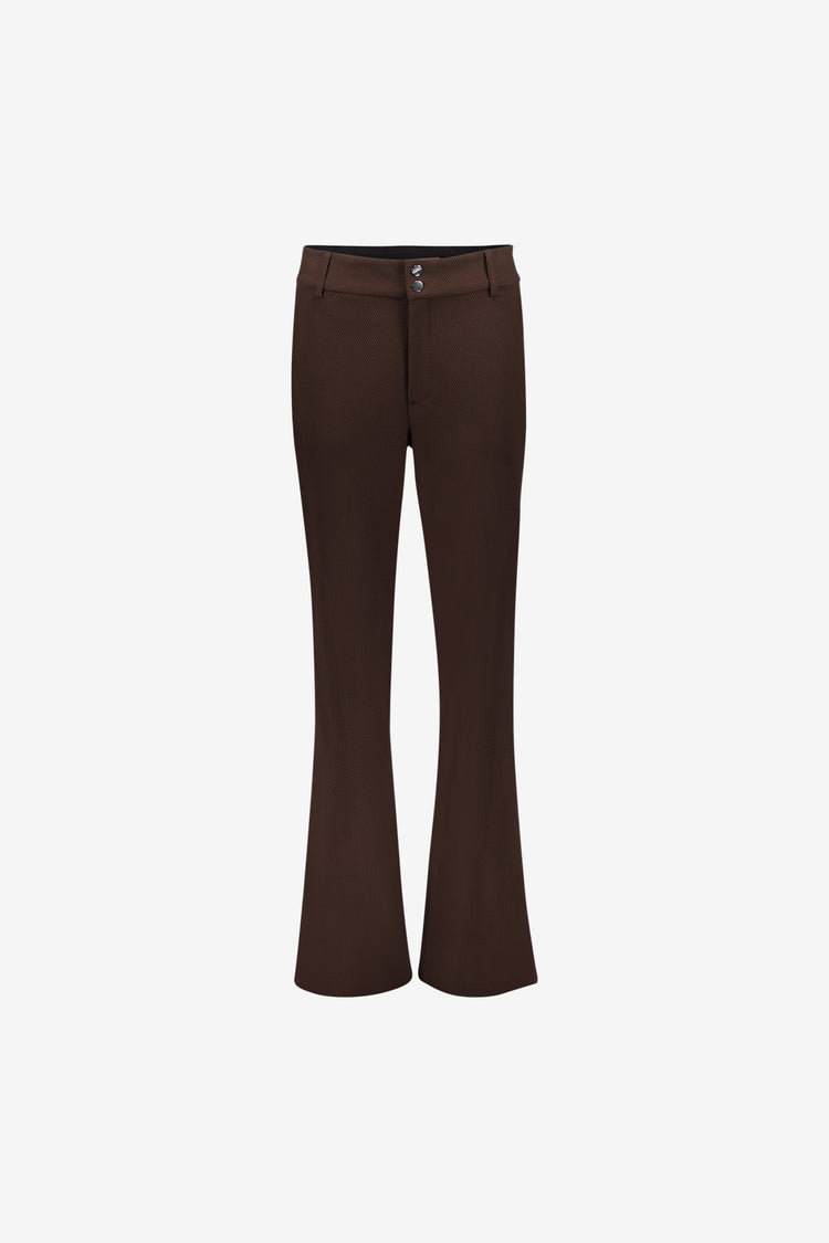 Geisha bequeme Flared Pantalon mit Honeycomb-Struktur