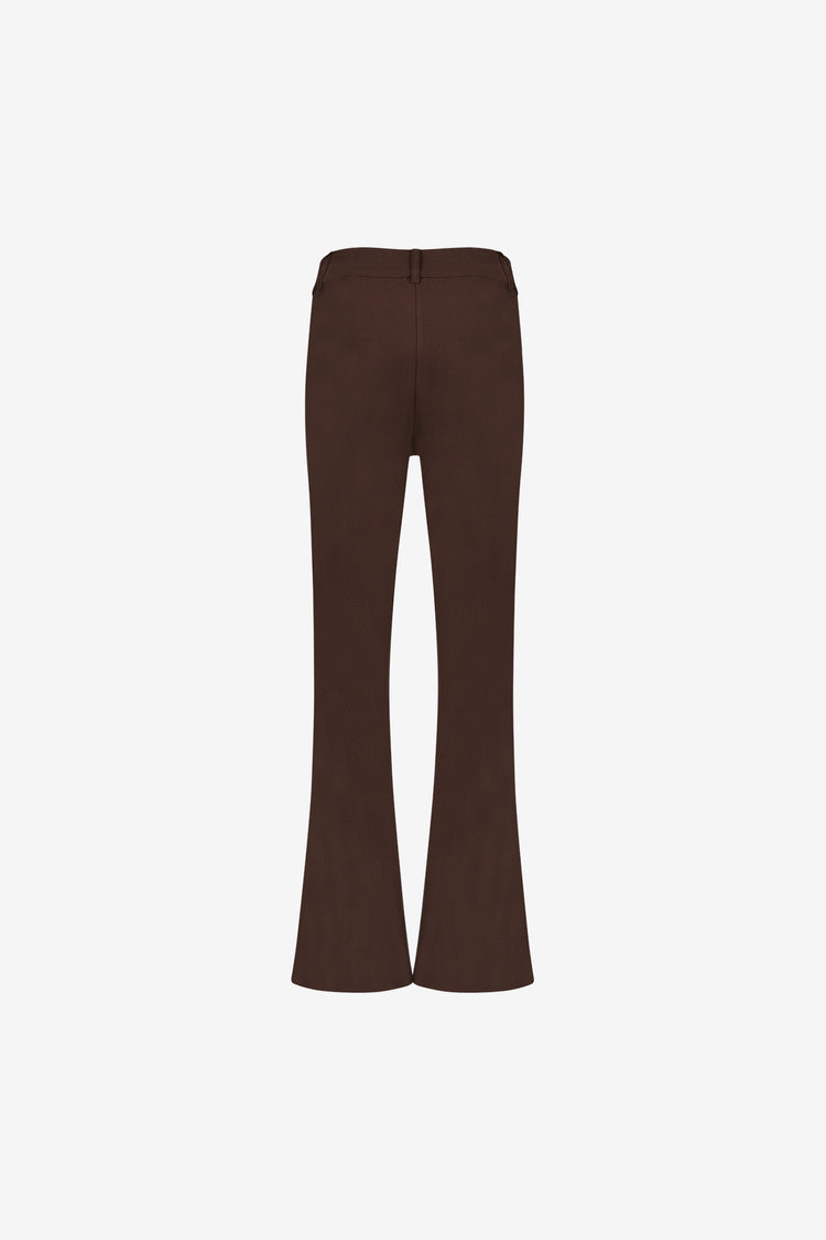 Geisha bequeme Flared Pantalon mit Honeycomb-Struktur