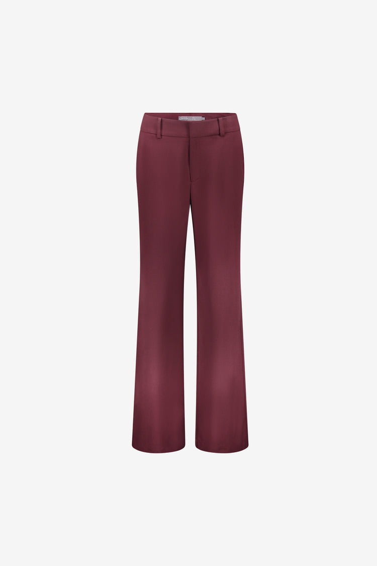 Geisha Burgundy Pantalon mit weitem Bein und hoher Taille