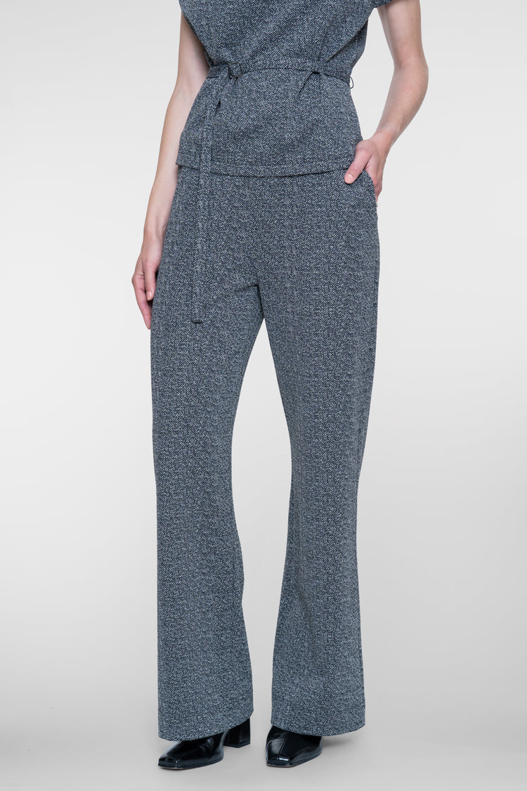 Geisha melierte Pantalon mit elastischem Bund