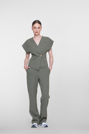 Geisha Pantalon mit Lurex und elastischem Bund