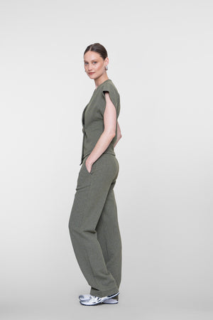 Geisha Pantalon mit Lurex und elastischem Bund