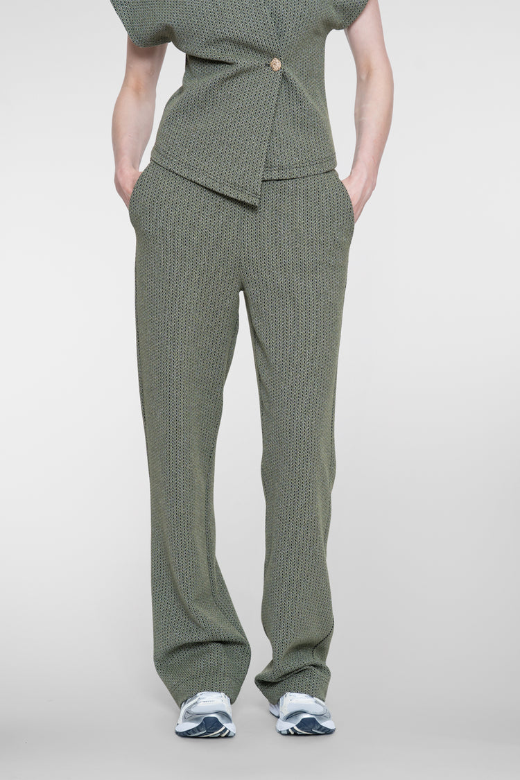 Geisha Pantalon mit Lurex und elastischem Bund