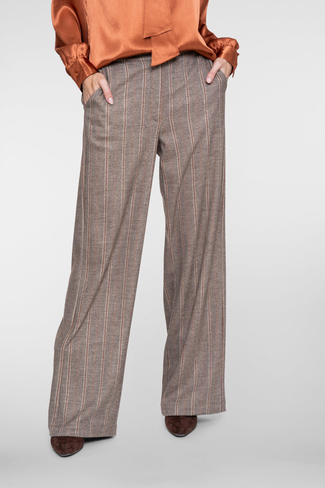 Geisha Hose mit hoher Taille und Lurexstreifen