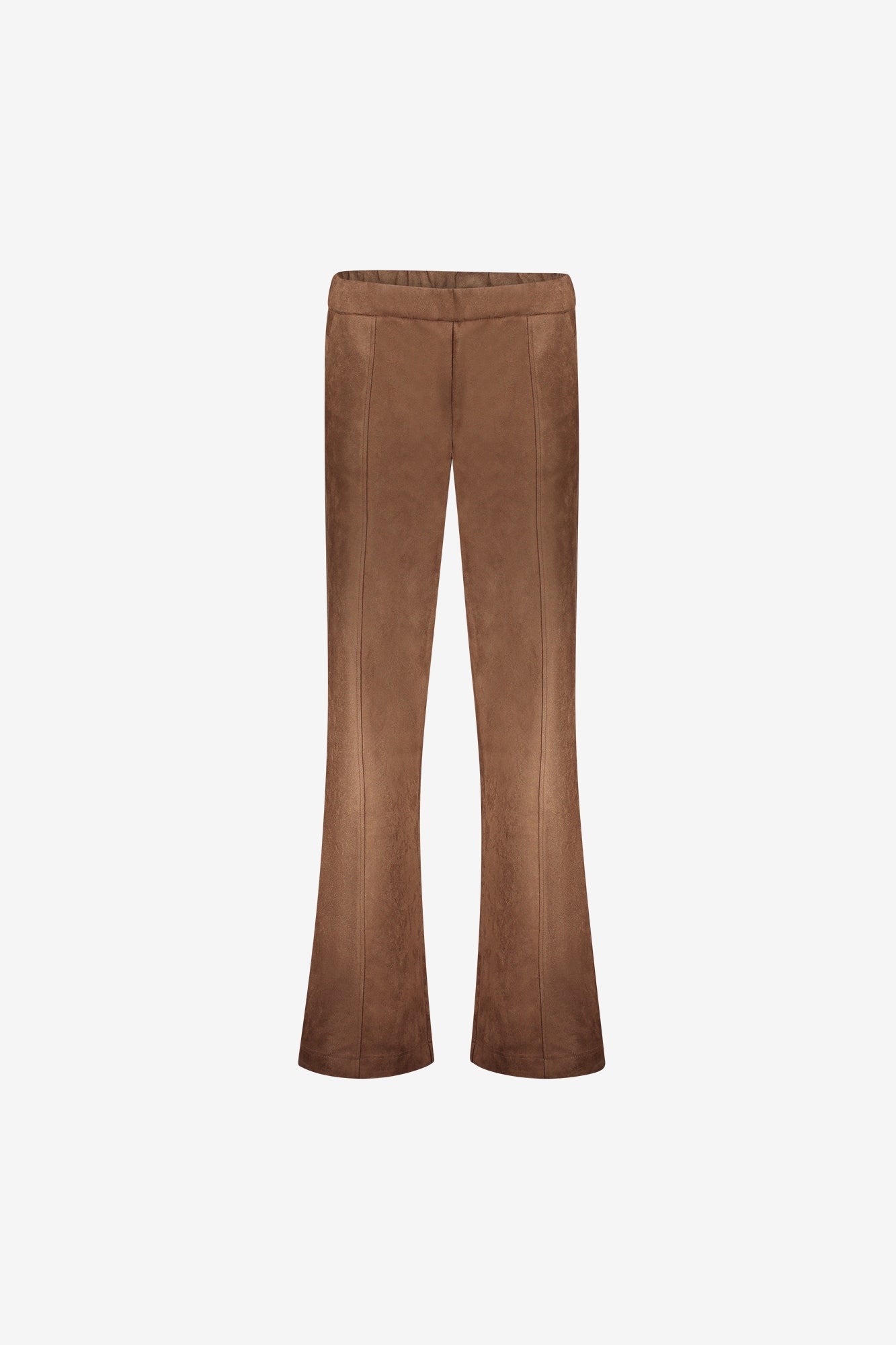 Geisha Wide Leg Hose in Veloursleder-Optik