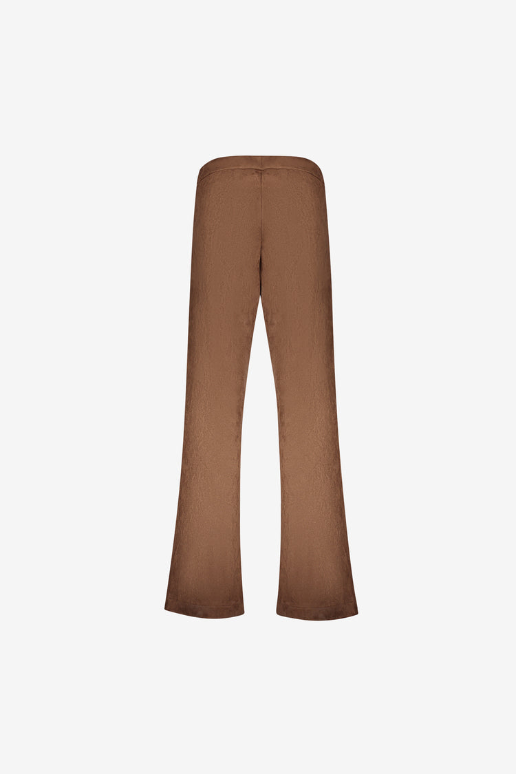 Geisha Wide Leg Hose in Veloursleder-Optik