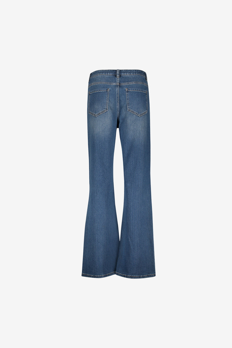 Geisha Damen Flared-Jeans mit hoher Taille und weitem Bein