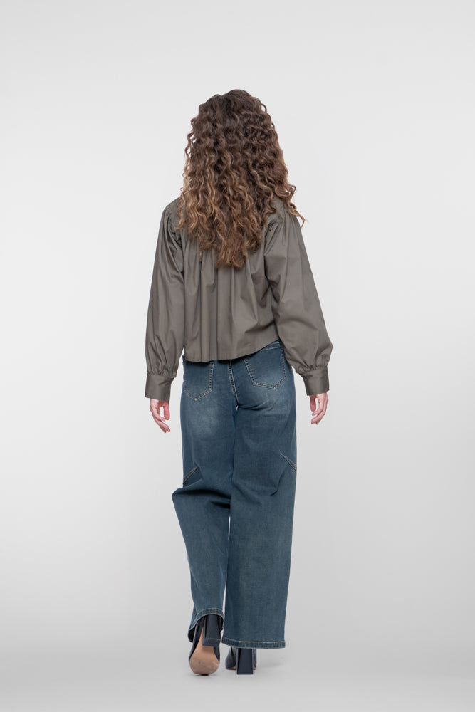 Geisha Damen Straight-Fit-Jeans mit mittelhohem Bund und Ziernähten