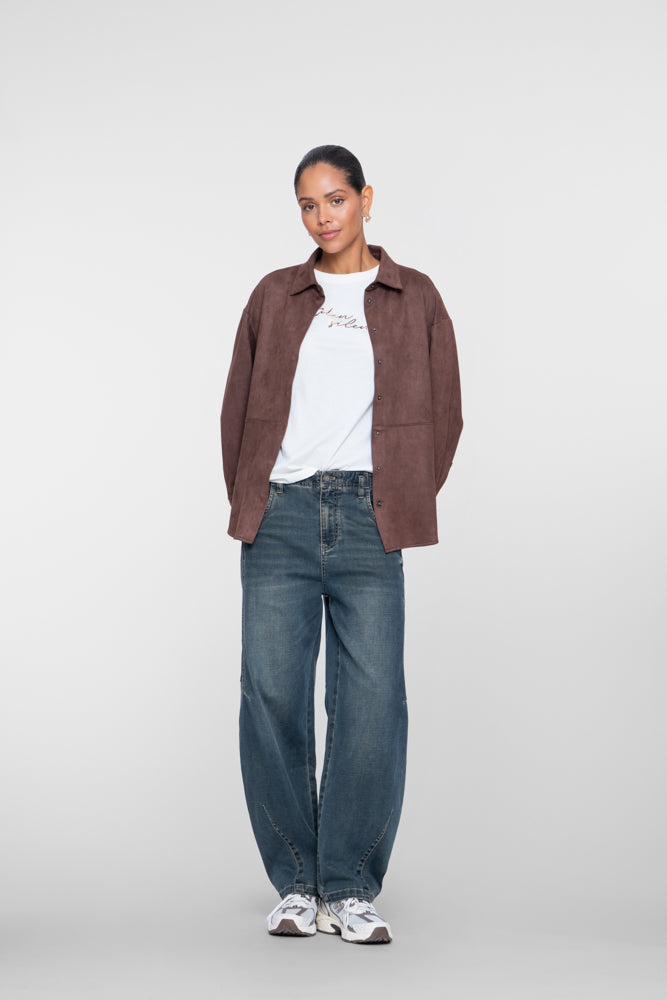 Geisha Damen Barrel-Jeans mit Ziernähten