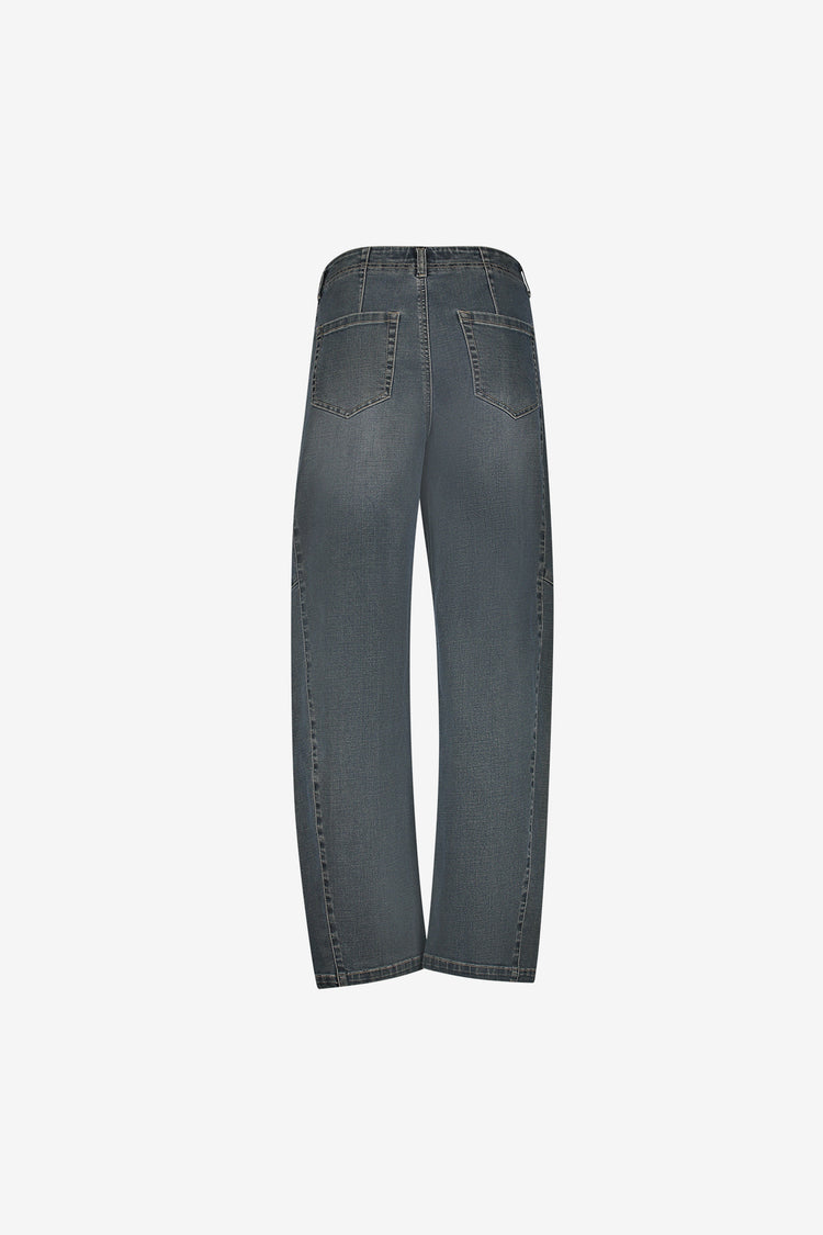 Geisha Damen Barrel-Jeans mit Ziernähten