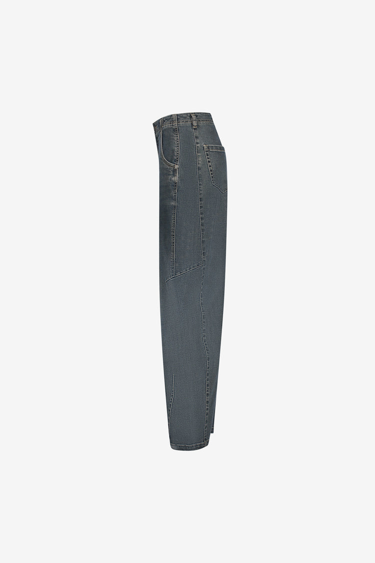 Geisha Damen Barrel-Jeans mit Ziernähten