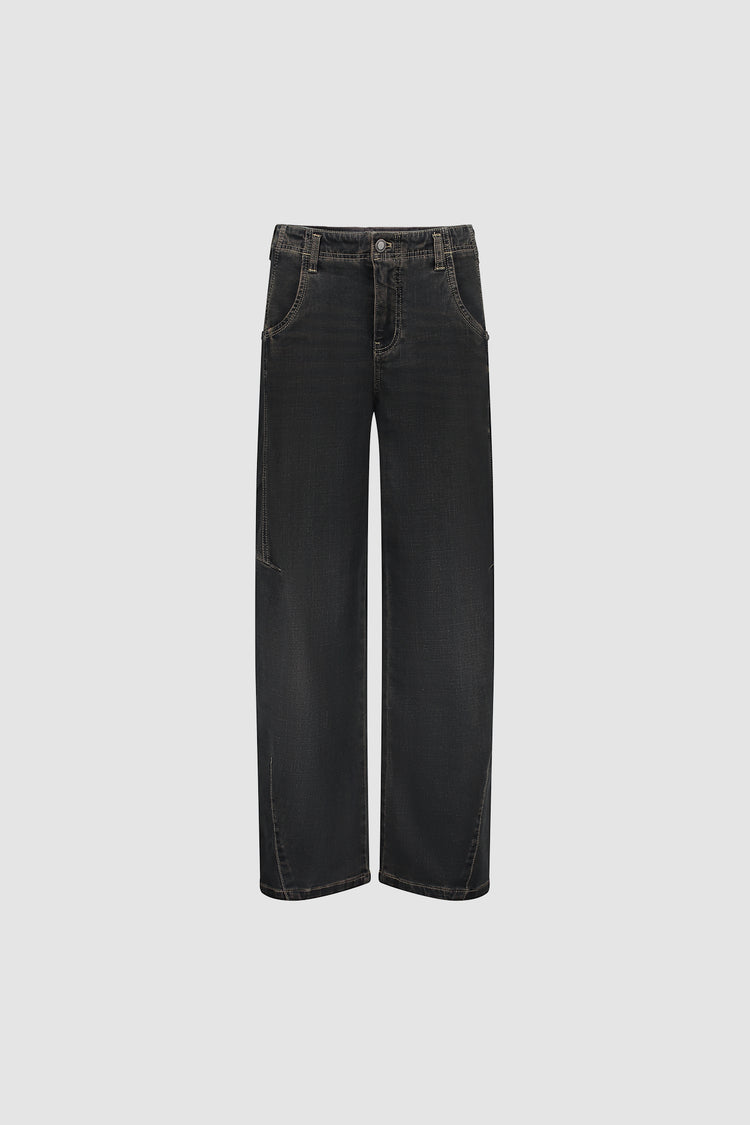 Geisha Damen Barrel-Jeans mit Ziernähten
