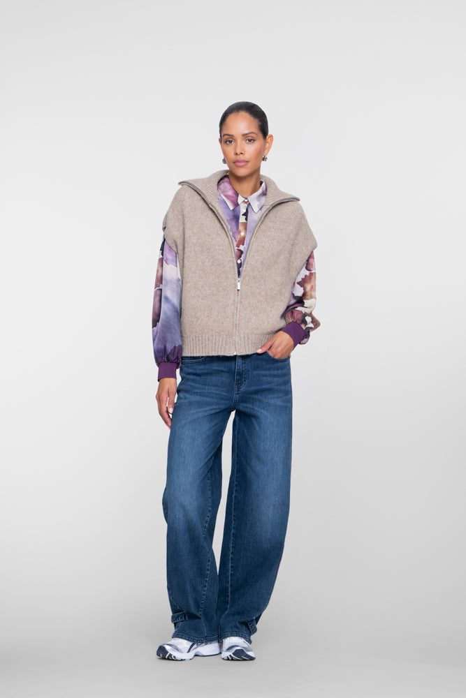 Geisha High Waist Barrel Jeans mit Knopfdetail