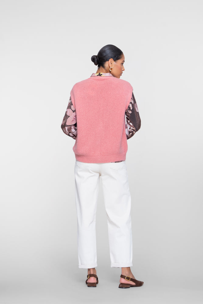 Geisha Cropped Straight Fit Jeans mit Bindegürtel und Umschlag