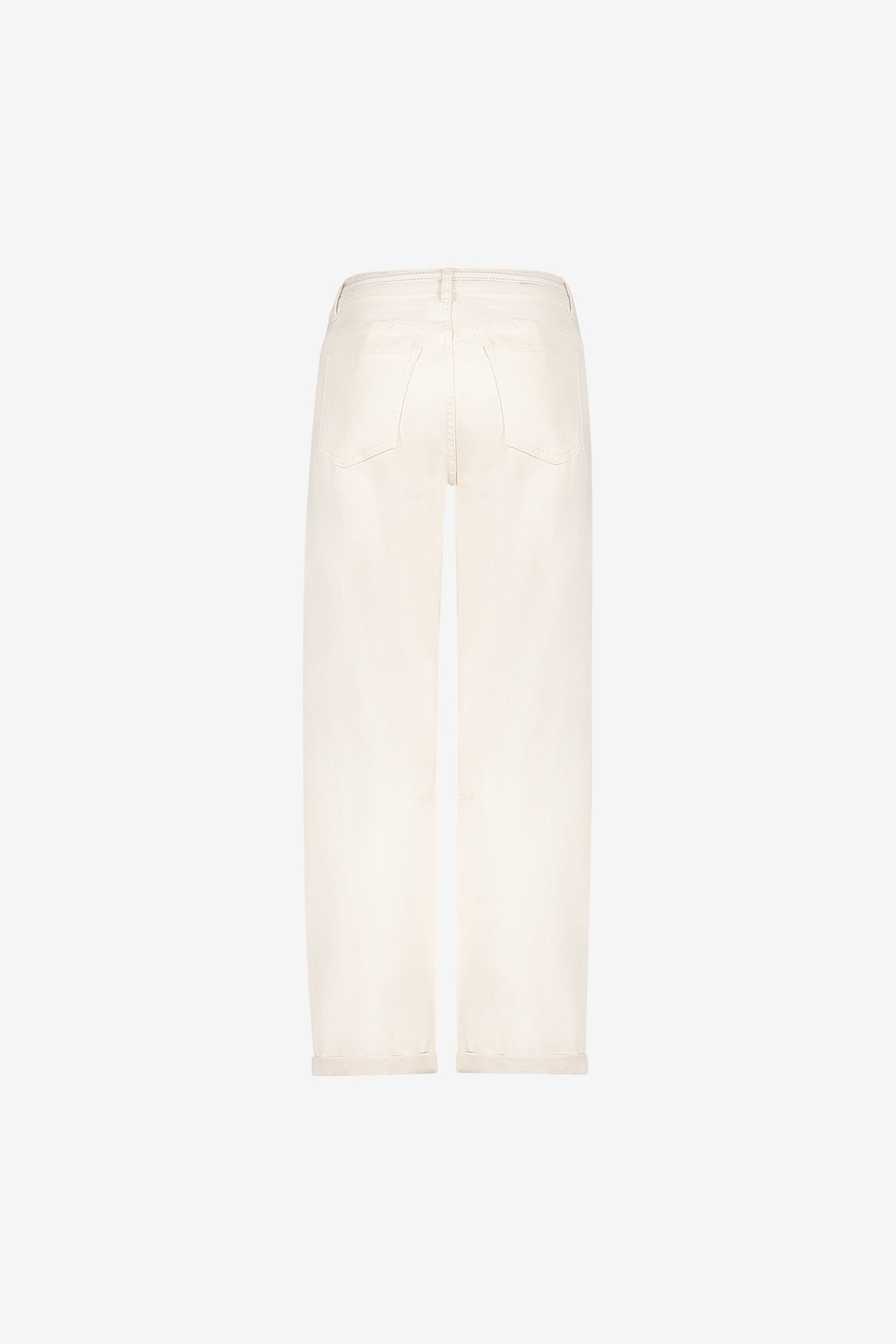 Geisha Cropped Straight Fit Jeans mit Bindegürtel und Umschlag