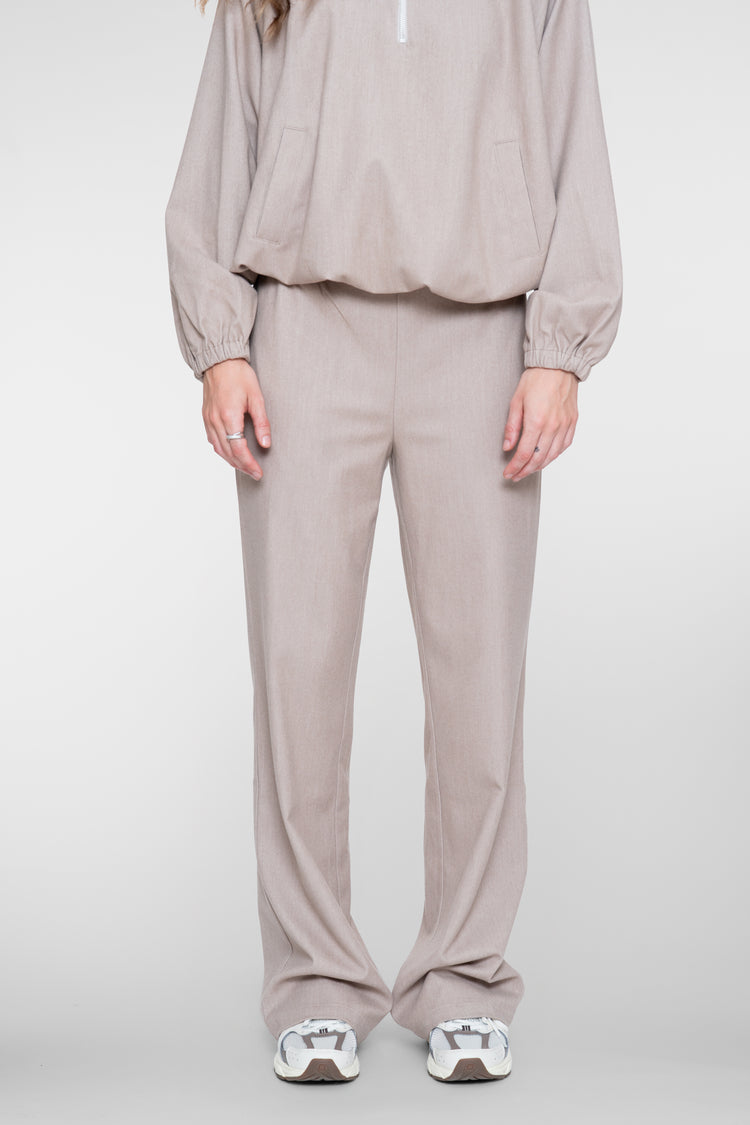 Geisha Damen Flanell-Melange-Hose mit geradem Bein
