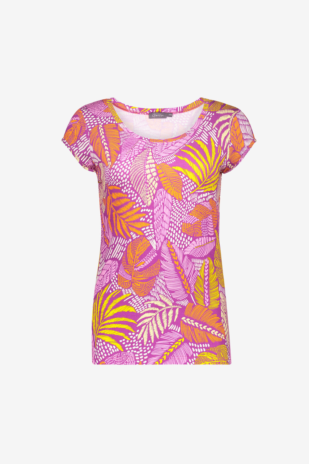 Geisha T-Shirt mit Rundhalsausschnitt und Print