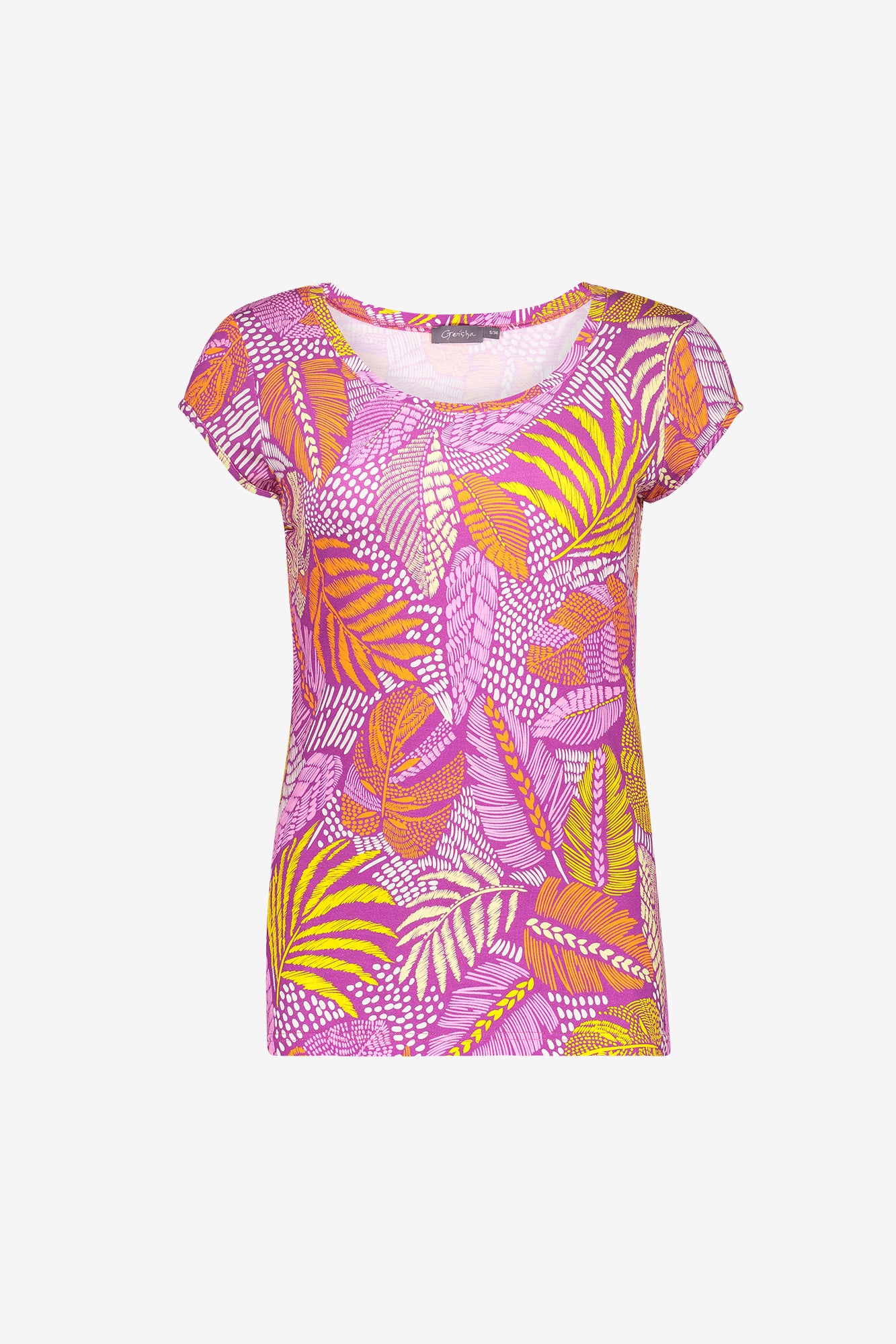Geisha T-Shirt mit Rundhalsausschnitt und Print